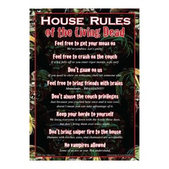 Metal Sign: House Rules Living Dead